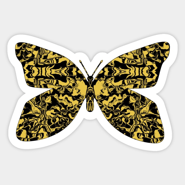 Funky Butterfly Wings Sticker by lizplummer